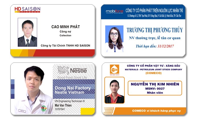 Công ty in thẻ nhân viên giá rẻ Bình Dương