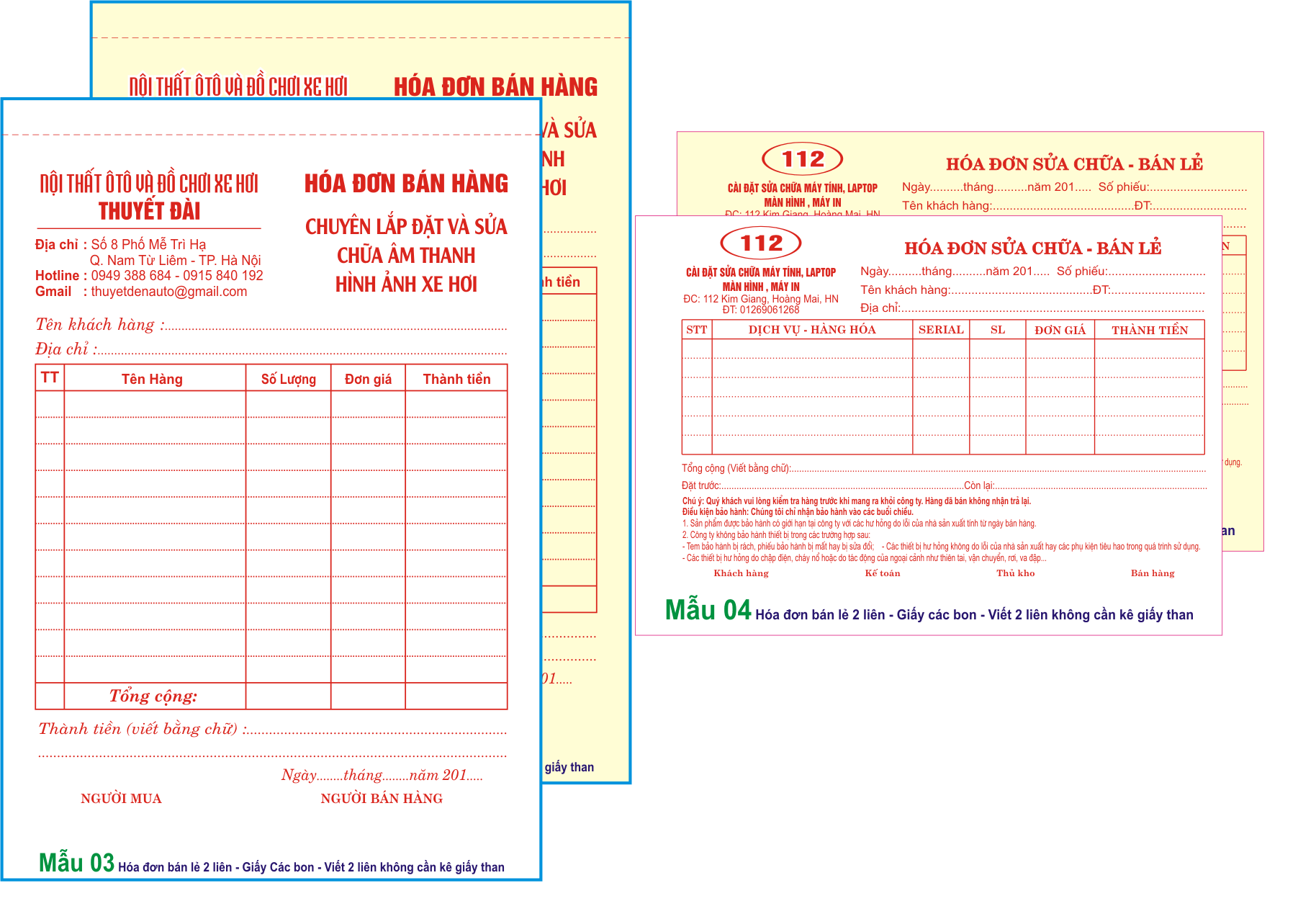 Công Ty in Biểu Mẫu giá rẻ tại Thuận An, Bình Dương - CÔNG TY TNHH IN BÌNH PHÚ