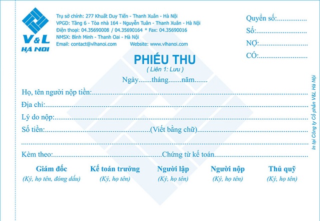 In phiếu thu Thuận An