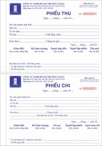Công Ty in phiếu thu, chi giá rẻ tại Thuận An - Bình Dương ___ In Ấn Bình Phú