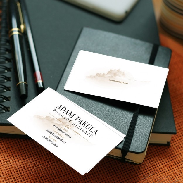 Free PSD business card mockup