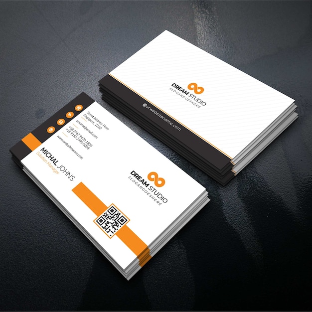 Free vector orange elegant corporate card