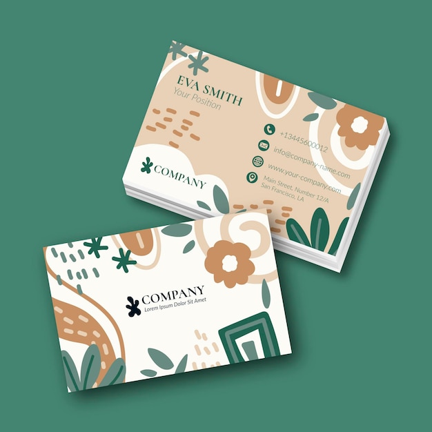 Free vector abstract shapes business card template